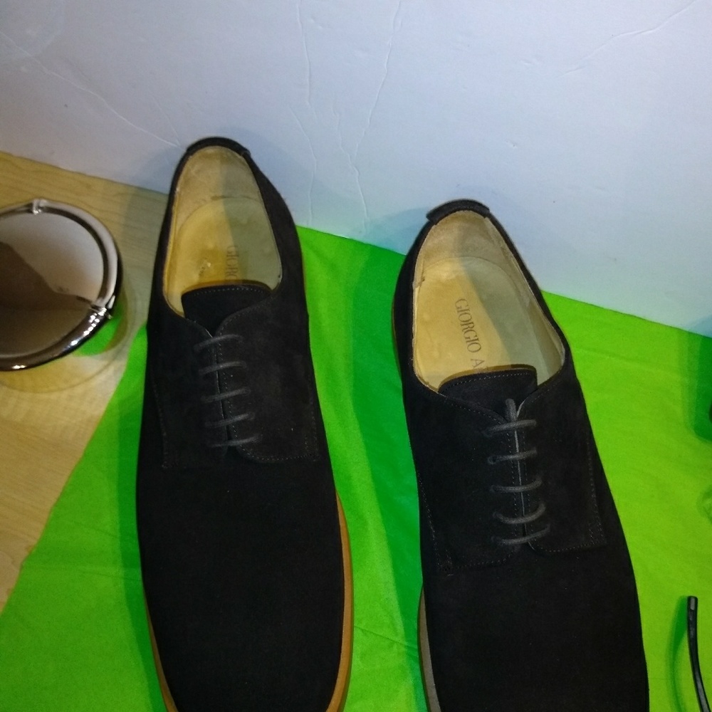 GIORGIO ARMANI LACE UP SUEDE